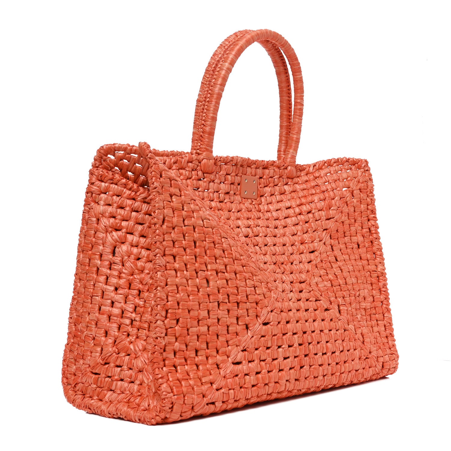Salvatore Ferragamo Raffia L Studio Box Tote Aragosta 3 of 10