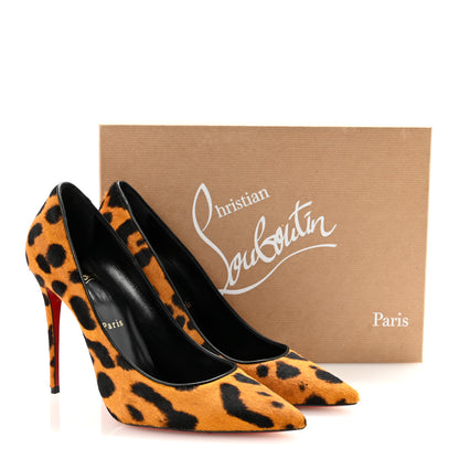 Christian Louboutin Pony Hair Leopard Print So Kate 100 Pumps 38.5 Spicy Lin 9 of 9