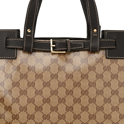 Gucci Crystal Monogram Tote Brown 8 of 10