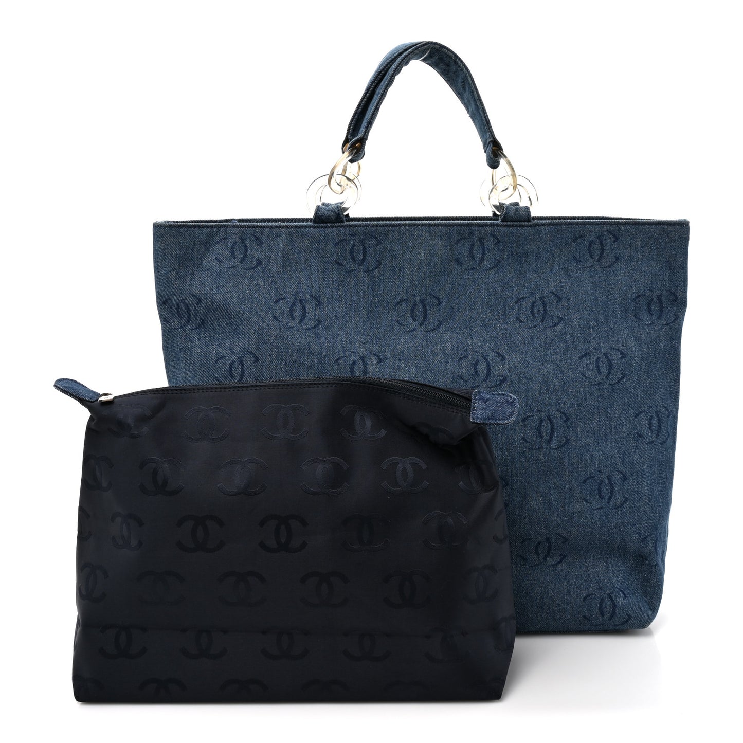 Denim Large CC Tote Dark Navy Blue