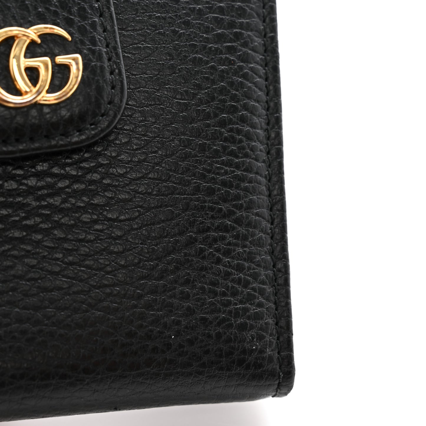 Dollar Calfskin GG Marmont French Wallet Black