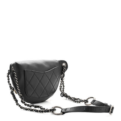 Chanel Calfskin Chain 20s Signe Waist Bag Black 3 of 11