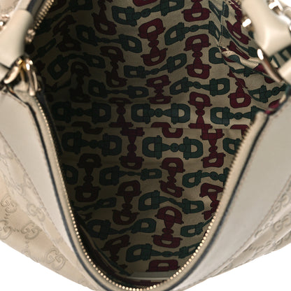 Gucci Guccissima Large D Gold Ring Hobo Off White 5 of 12