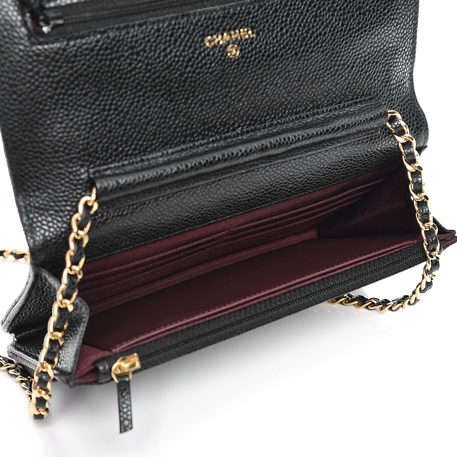 Chanel Caviar Quilted Wallet On Chain WOC Black 5 of 9