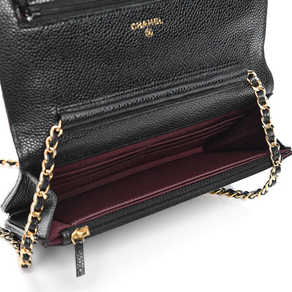 Chanel Caviar Quilted Wallet On Chain WOC Black 5 of 9