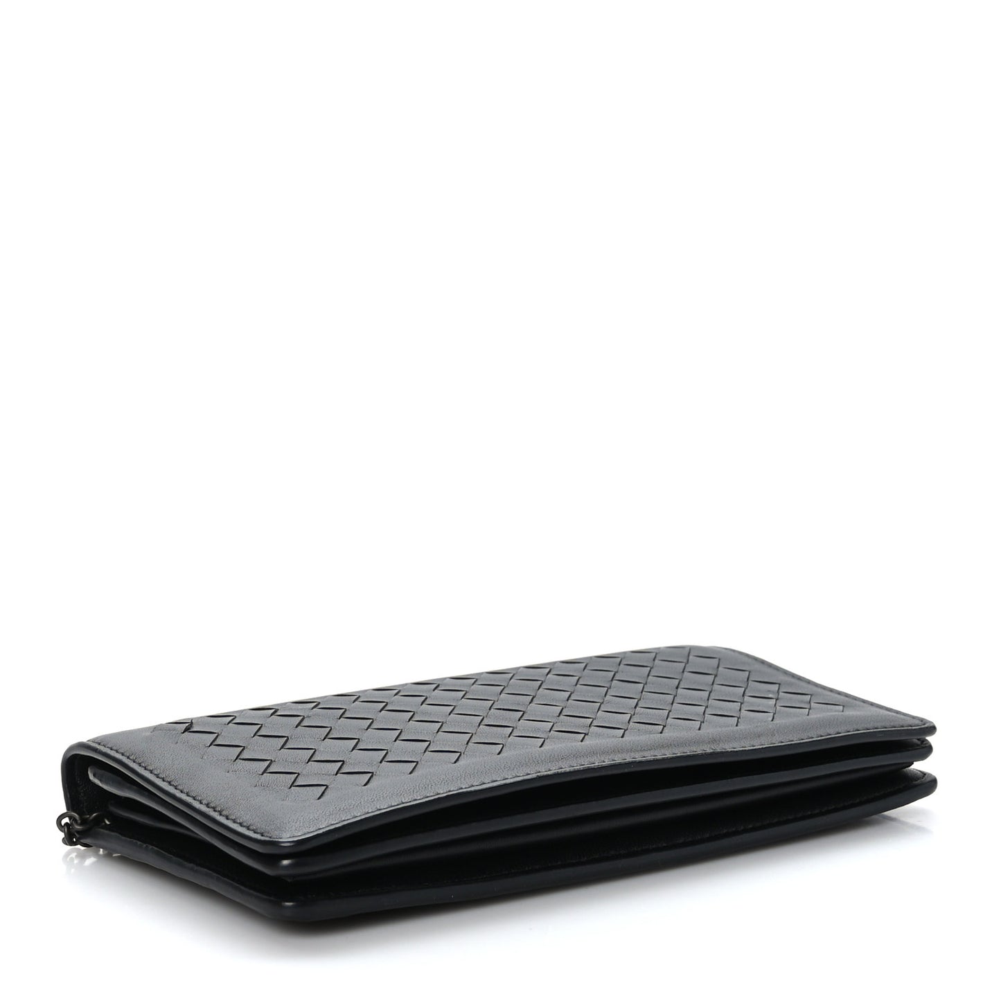 Nappa Intrecciato Continental Wallet on Chain Black