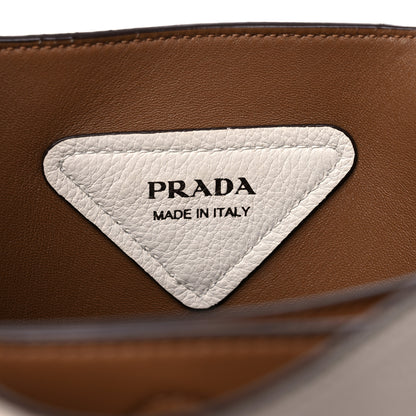Prada Vitello Daino Dynamique Tote White Caramel 6 of 15