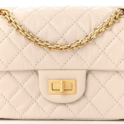 Chanel Aged Calfskin Quilted 2.55 Reissue Mini Flap Ecru 8 of 11