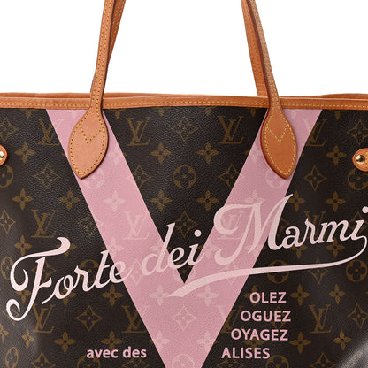 Louis Vuitton Monogram Forte Dei Marmi V Neverfull MM Rose Ballerine 9 of 14