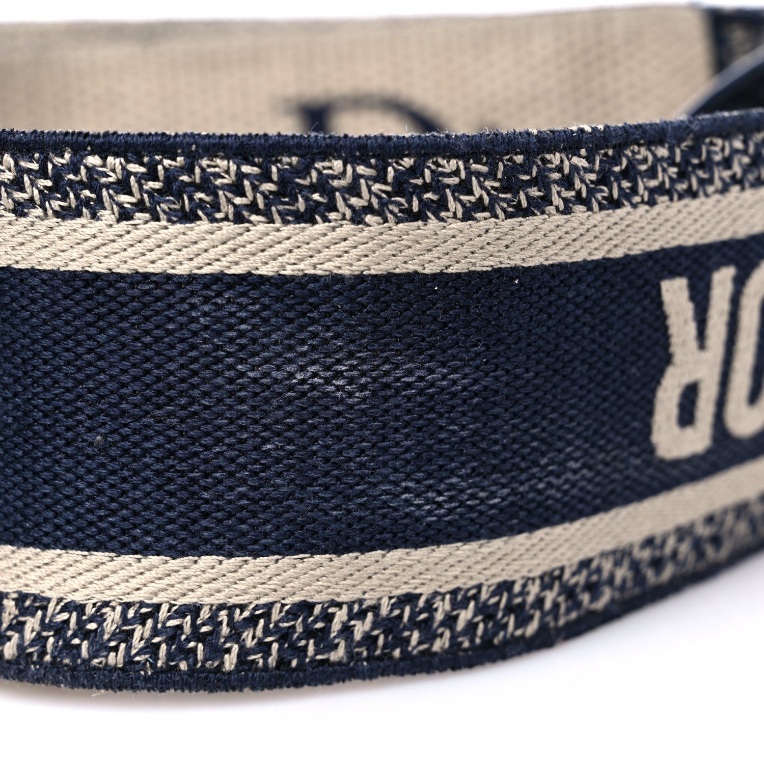 Christian Dior Canvas Embroidered Shoulder Strap Blue 7 of 7