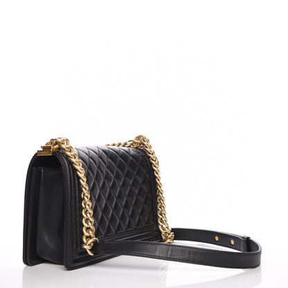 Chanel Lambskin Quilted Medium Boy Flap Black 3 of 7