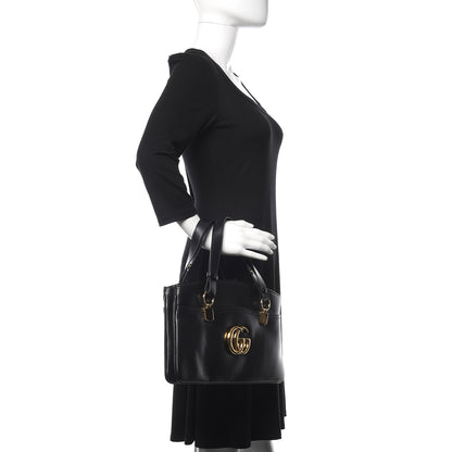 Gucci Vitello Palmellato Lux Large Arli Top Handle Bag Black 2 of 11
