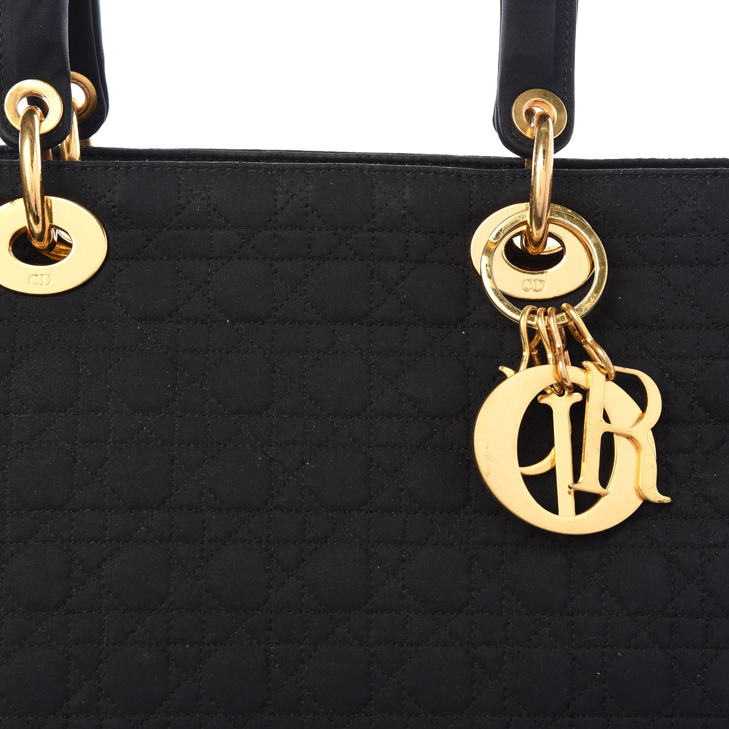 Christian Dior Nylon Cannage Large Lady Dior Black 8 of 8