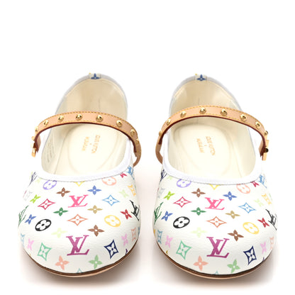 Louis Vuitton LV X TM Monogram Multicolor Romy Flat Ballerinas 38.5 White 3 of 10