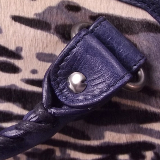 Pony Hair Limited Edition Leopard City Bleu Roi
