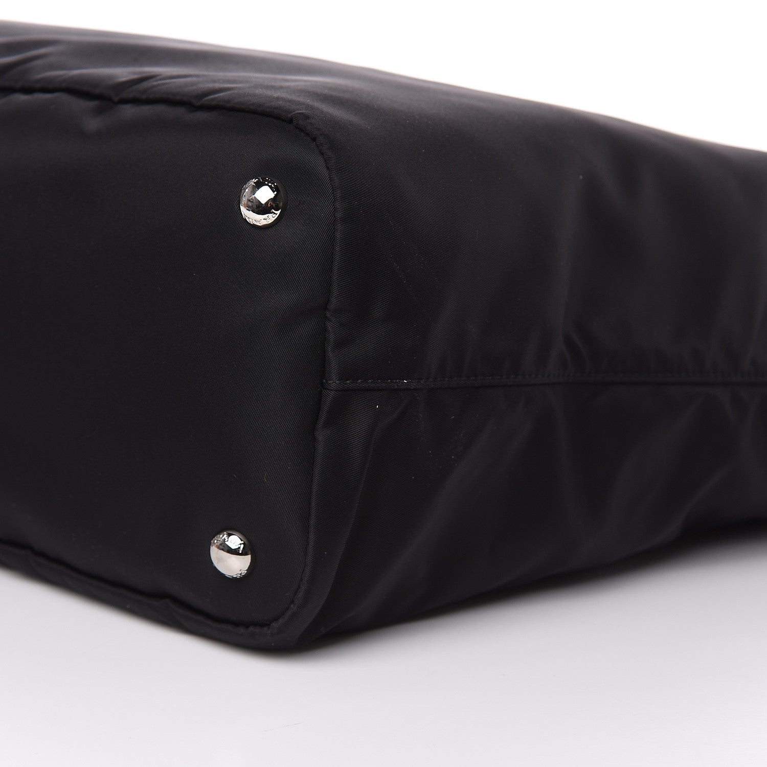 Prada Tessuto Nylon Saffiano Vela Shopping Tote Black 9 of 9