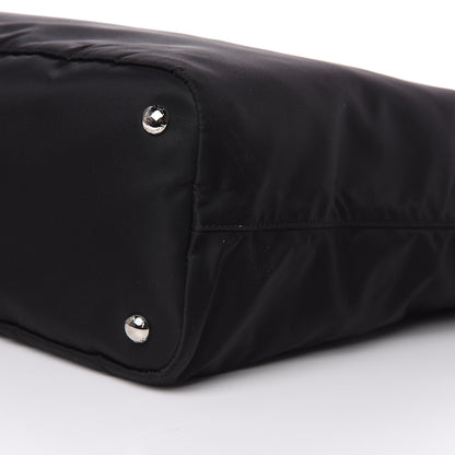 Prada Tessuto Nylon Saffiano Vela Shopping Tote Black 9 of 9