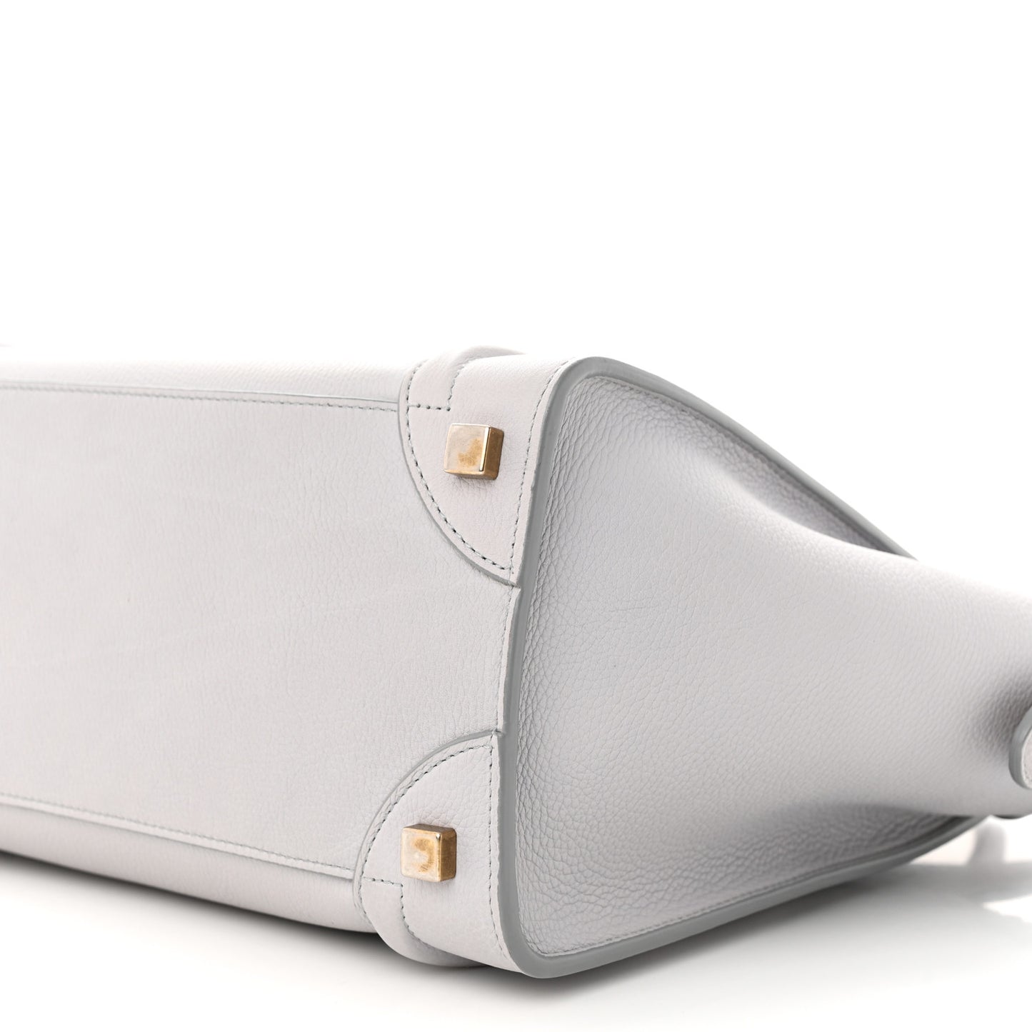 Baby Drummed Calfskin Micro Luggage Sky