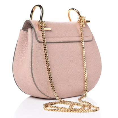 Chloe Grained Lambskin Mini Drew Shoulder Bag Cement Pink 3 of 7