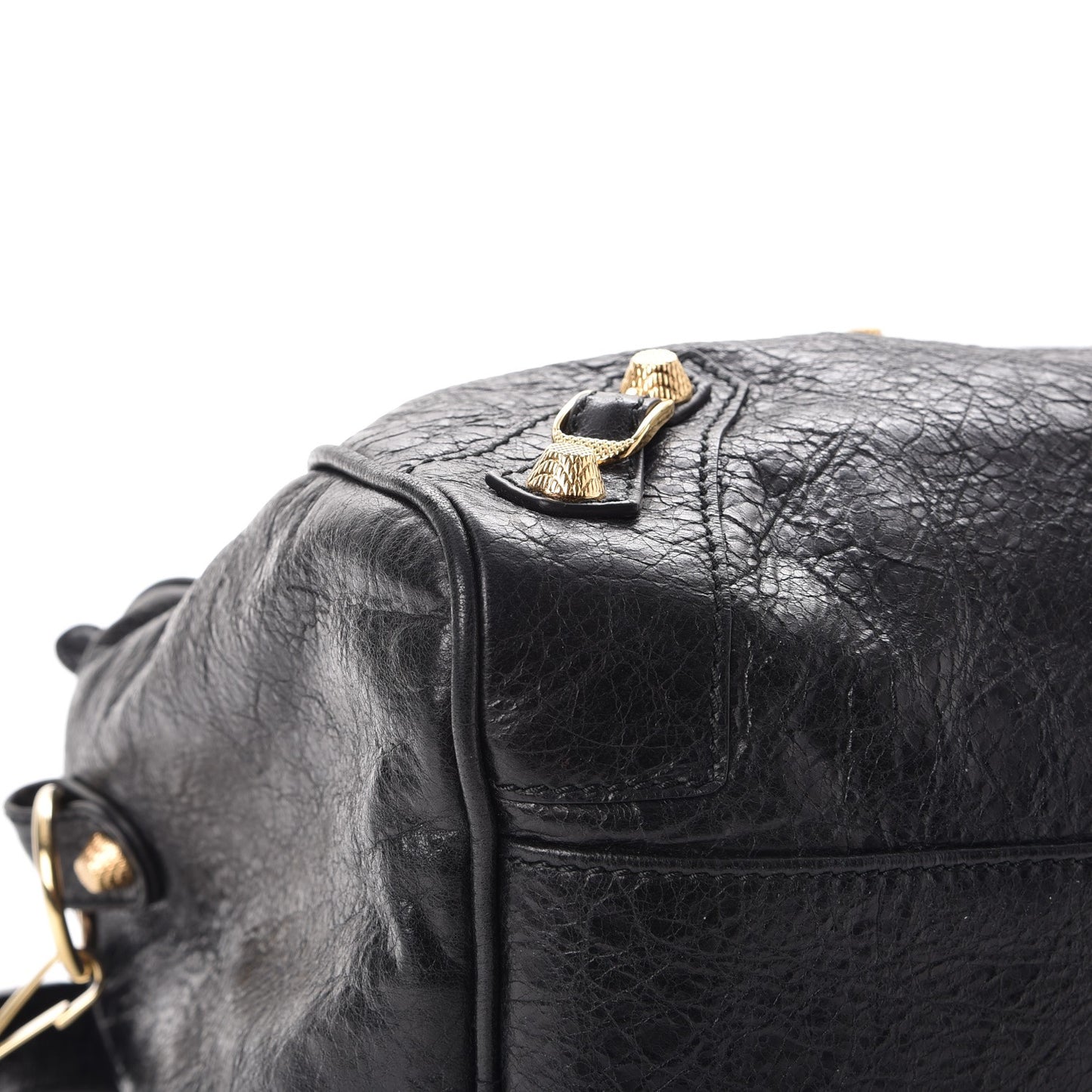 Agneau Giant 12 Gold Hardware Boston Black