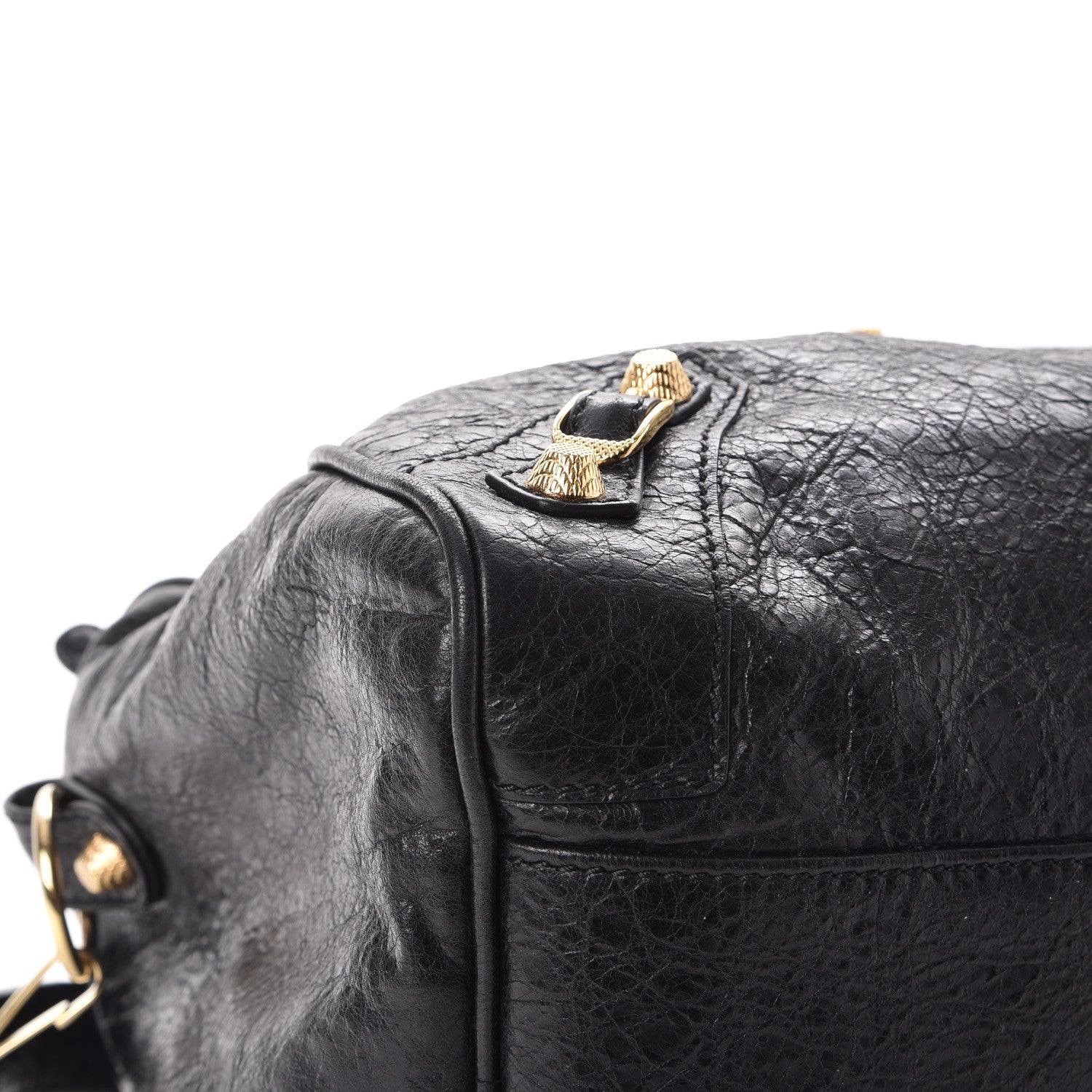 Balenciaga Agneau Giant 12 Gold Hardware Boston Black 8 of 11