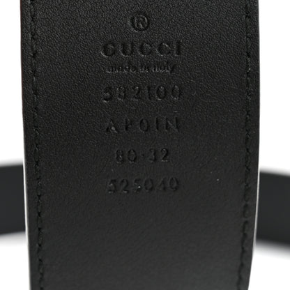 Gucci Calfskin Crystal Double G 40mm Belt 80 32 Black 5 of 6