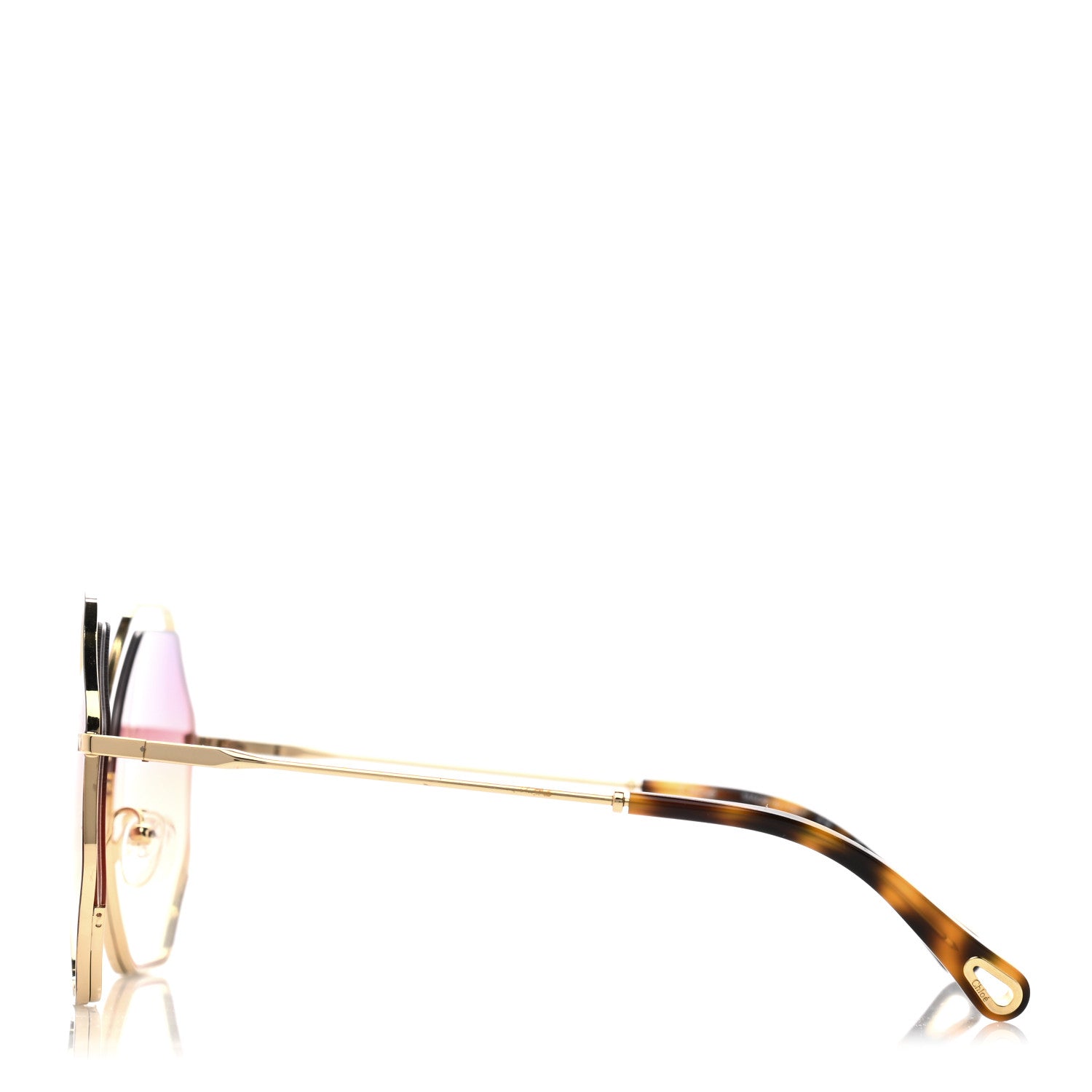 Chloe Octagonal Sunglasses CE132S Gold 3 of 6