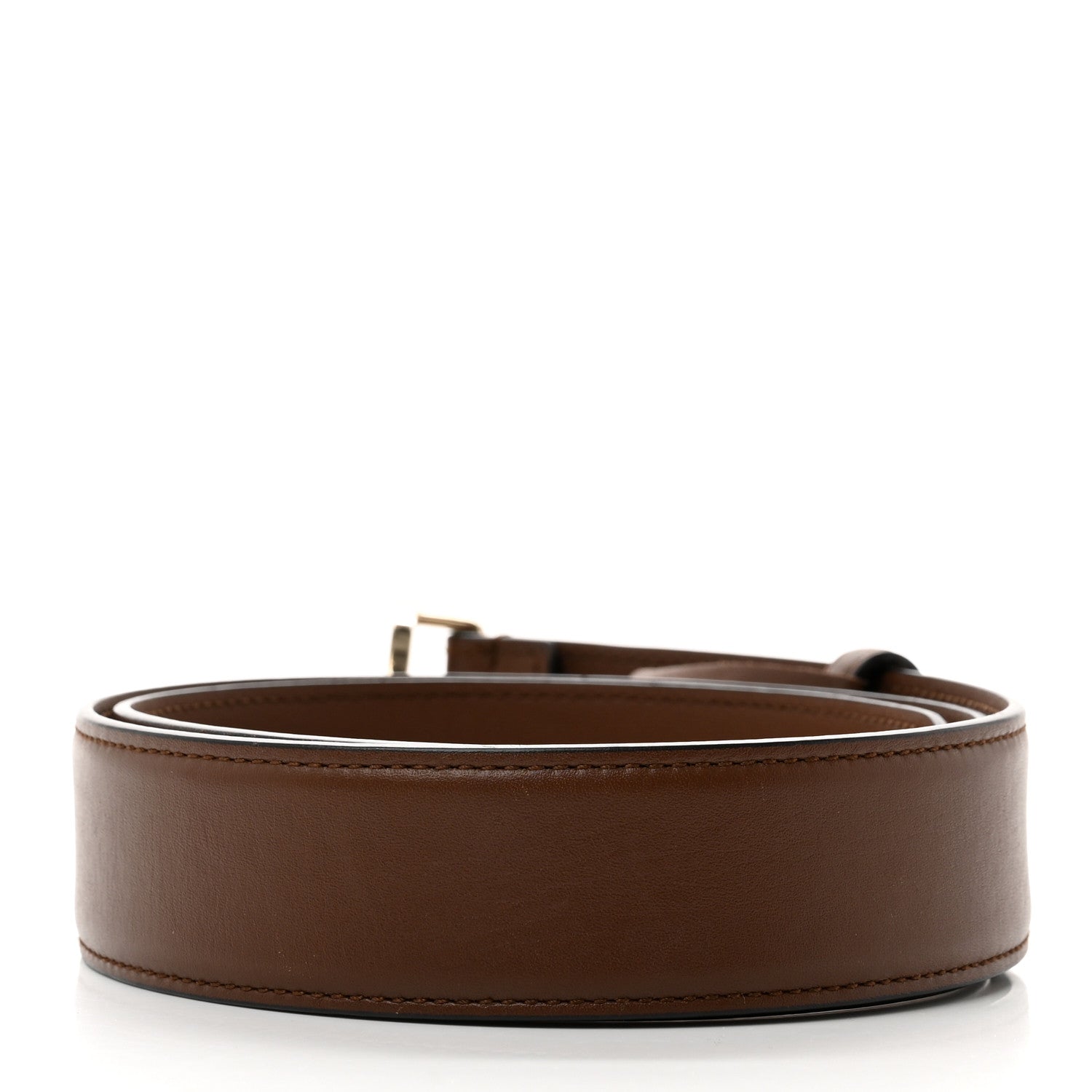 Gucci Calfskin Interlocking G 37mm Belt 85 34 Nut Brown 2 of 5