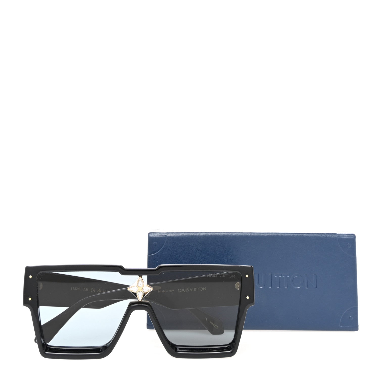 Louis Vuitton Acetate Swarovski Crystal Cyclone Sunglasses Z1578W Black 8 of 8