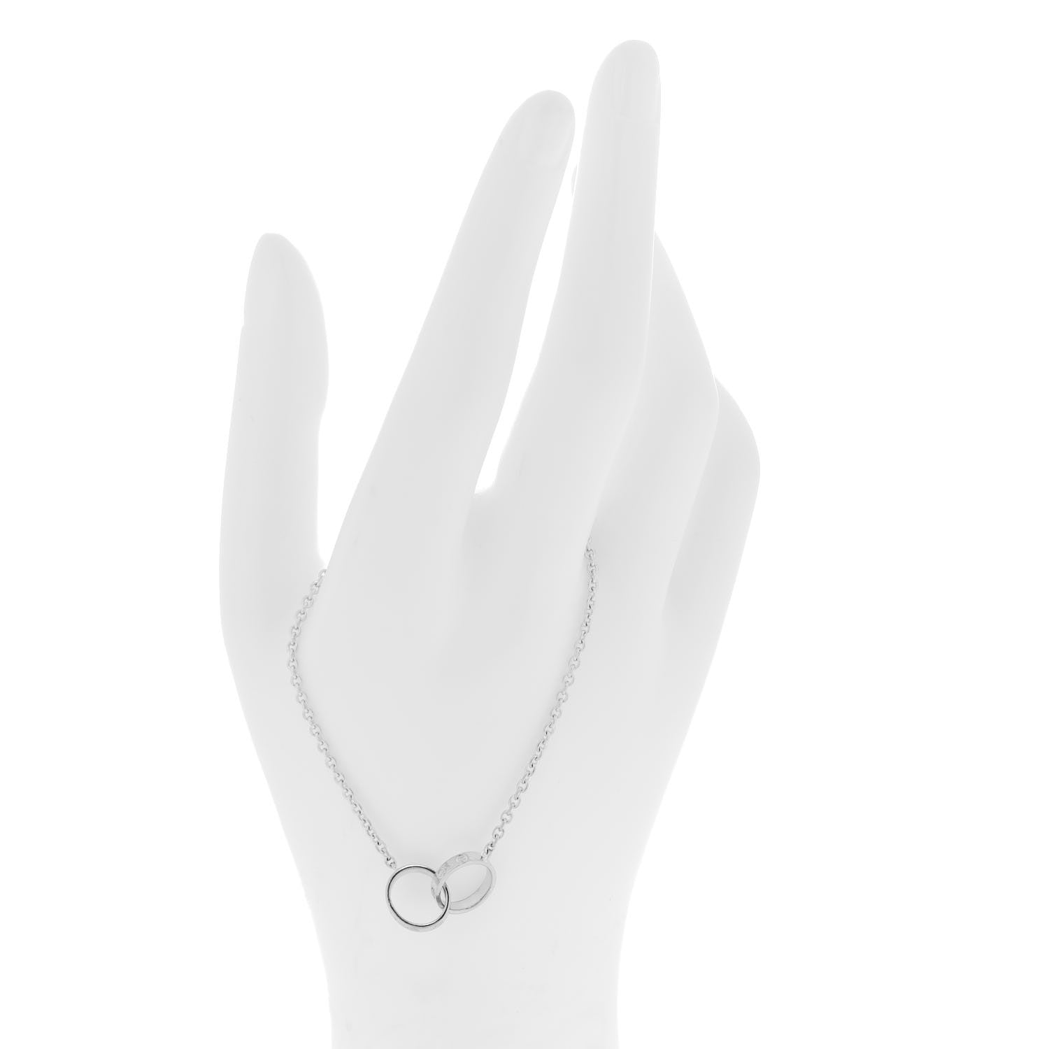 Cartier 18K White Gold Interlocking LOVE Bracelet 2 of 7