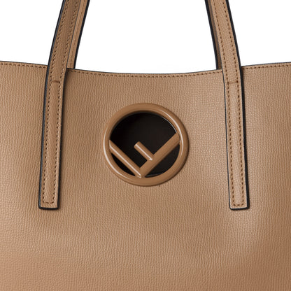 Fendi Vitello Vienna Enamel F is Fendi Shopping Tote Miele Scuro Taupe 12 of 12