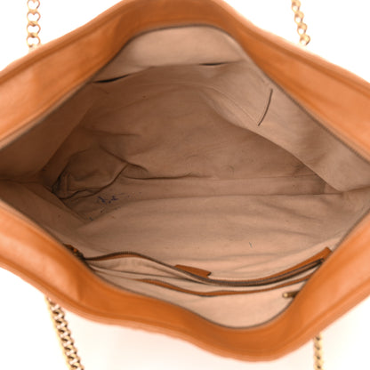 Gucci Azalea Calfskin Matelasse Large GG Marmont Slim Tote Cognac 5 of 18