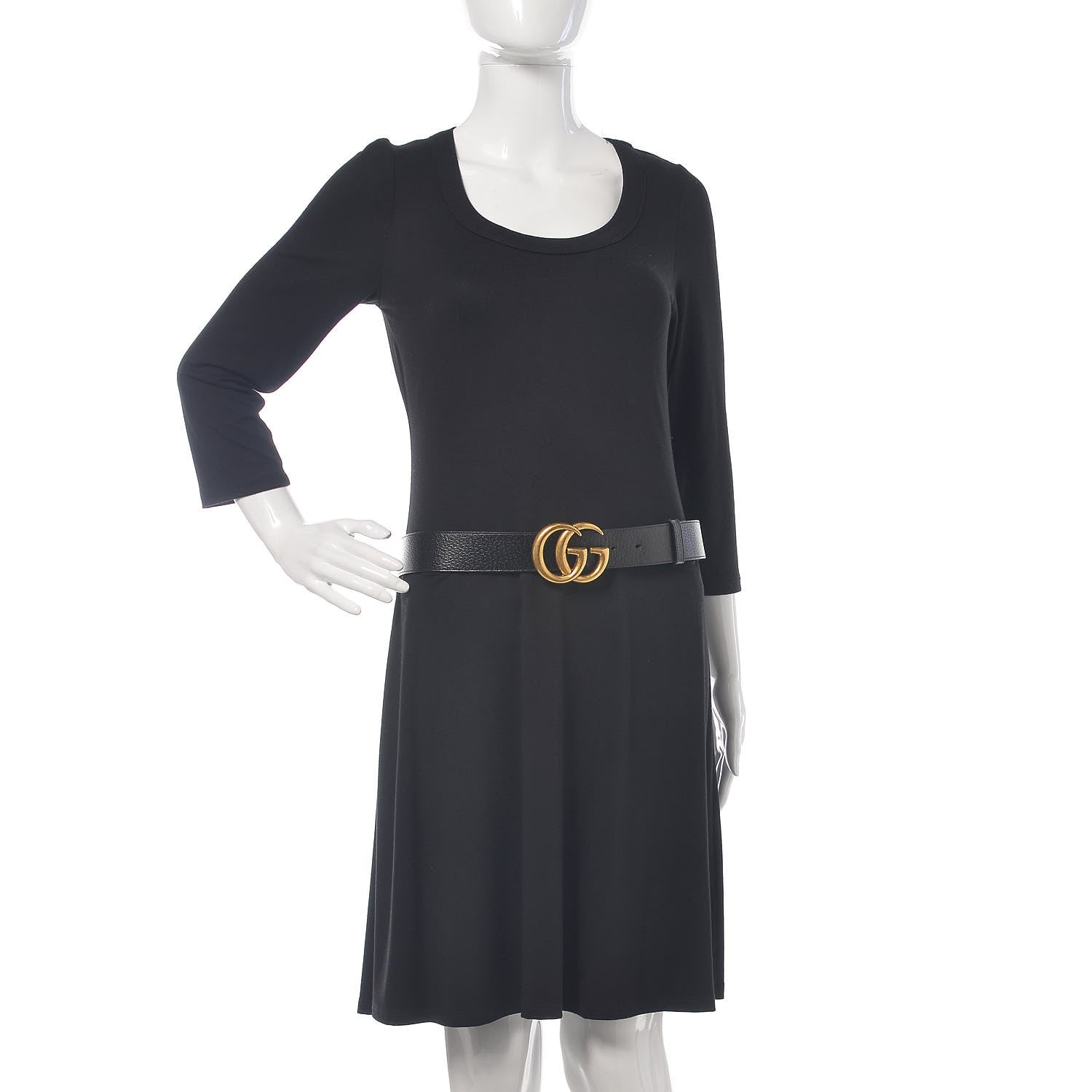 Gucci Textured Calfskin Double G 40mm Belt 110 44 Black 2 of 6