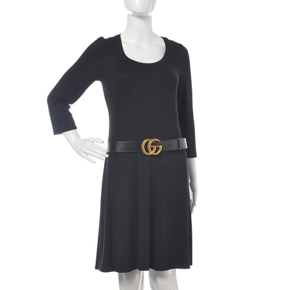 Gucci Textured Calfskin Double G 40mm Belt 110 44 Black 2 of 6