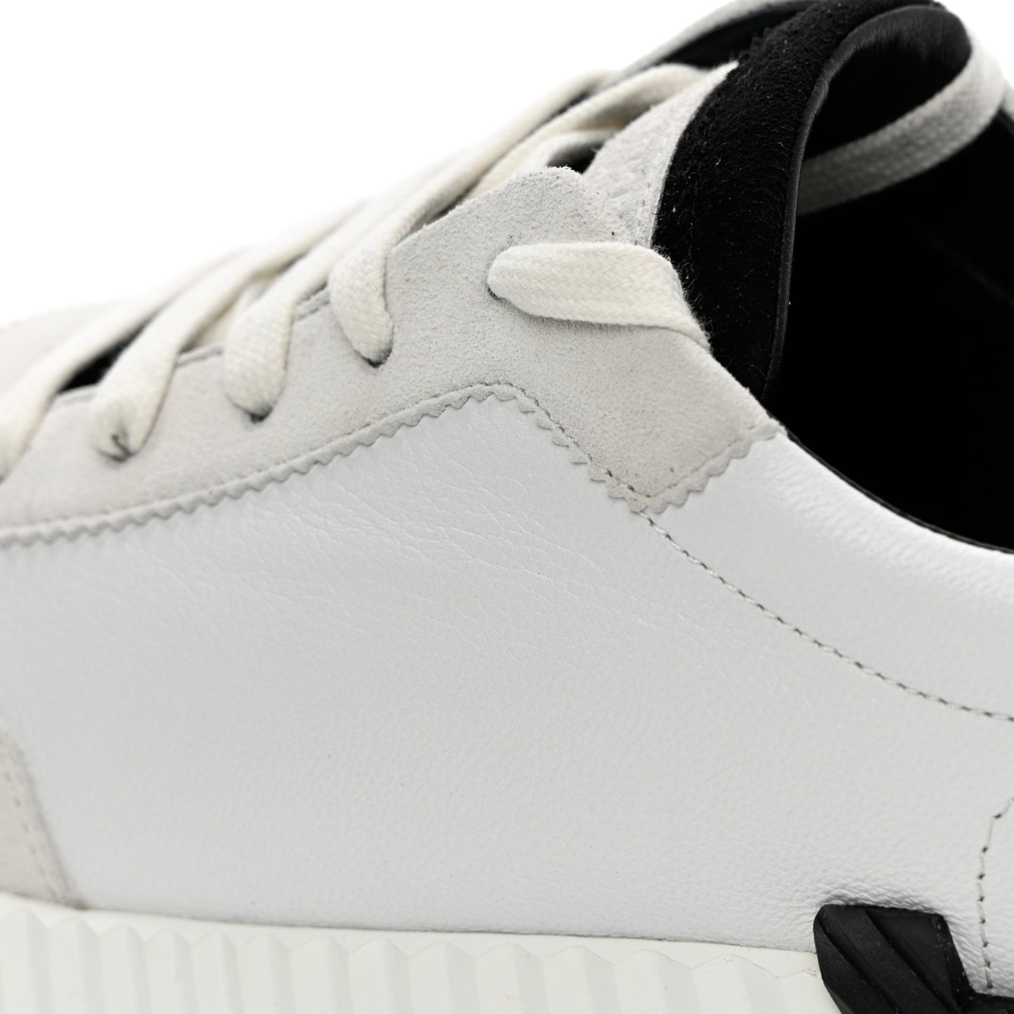 Goatskin Suede Bouncing Sneakers 38 White
