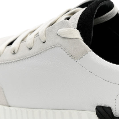 Hermes Goatskin Suede Bouncing Sneakers 38 White 8 of 11