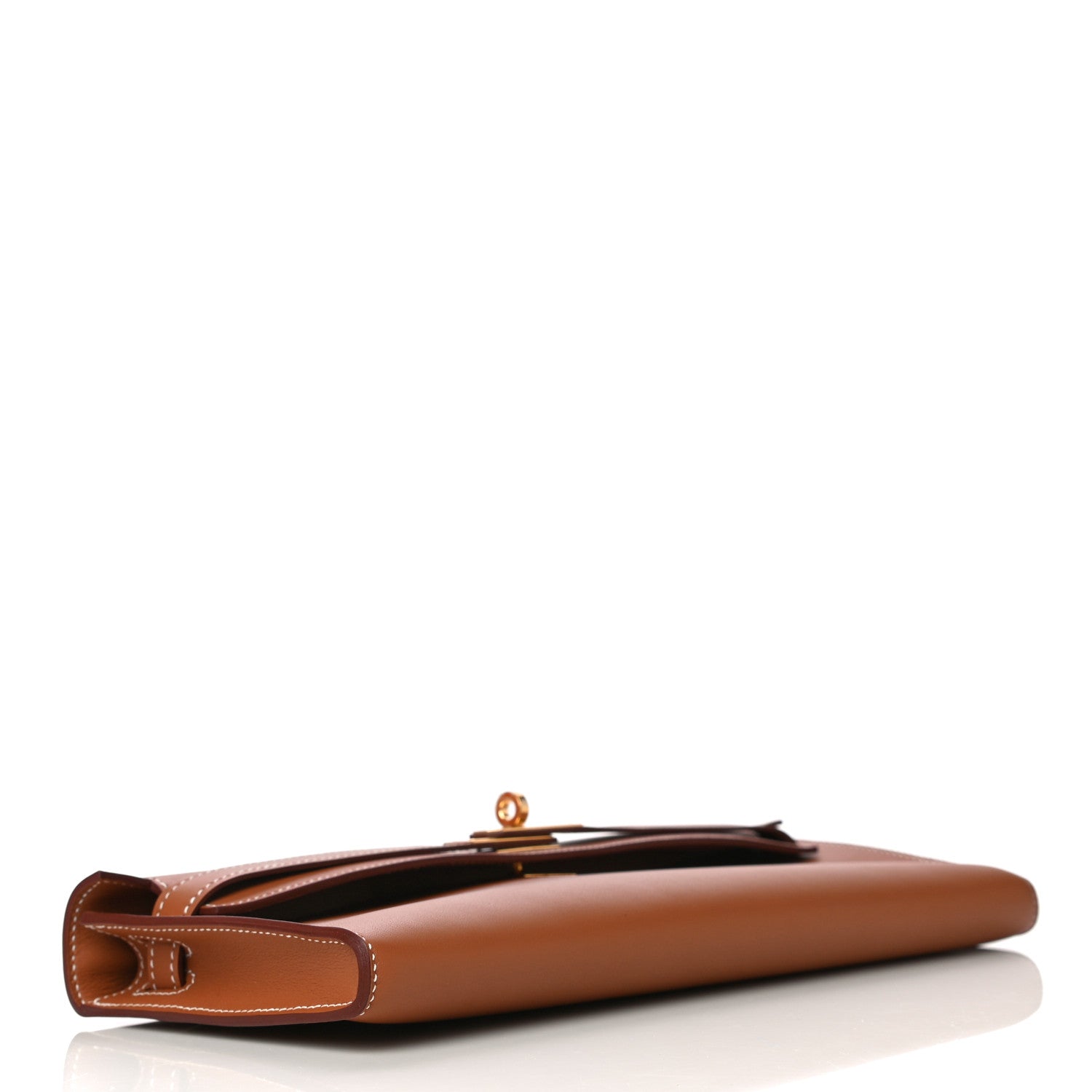 Hermes Swift Kelly Cut Clutch Pochette Gold 4 of 11