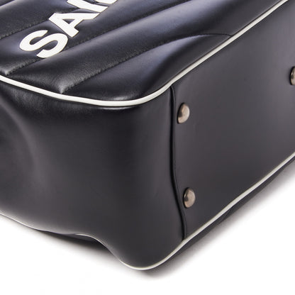 Saint Laurent Calfskin Medium Miles Logo Bowler Duffel Bag Black 6 of 8