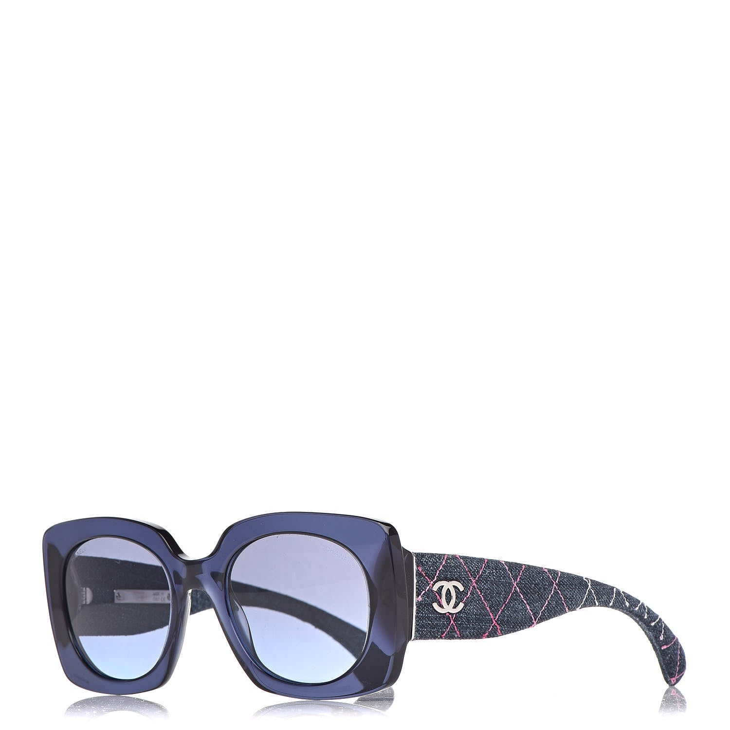 Chanel Denim Rectangle Sunglasses 5406 Blue 1 of 8