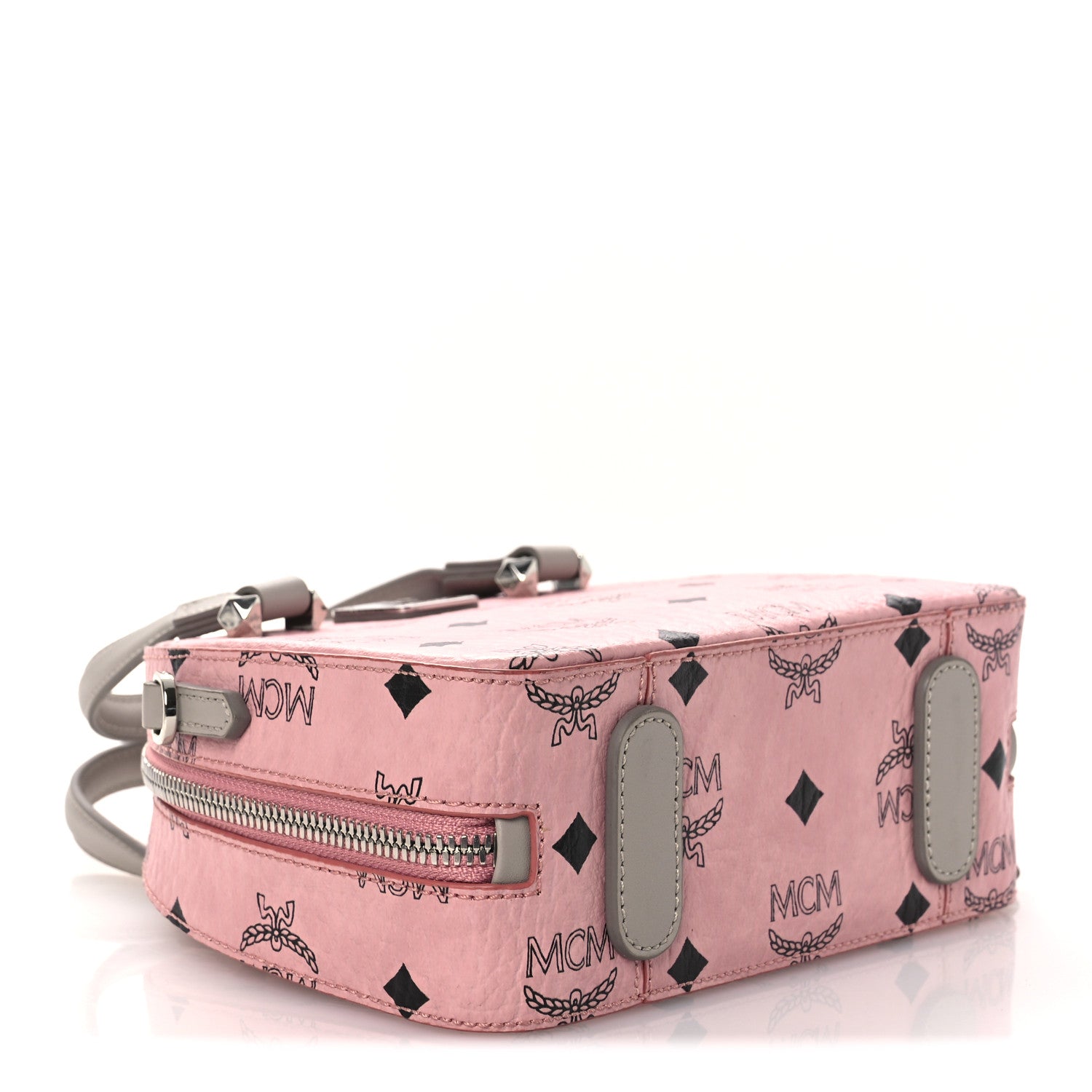 MCM Visetos Mini Half Moon Crossbody Bag Soft Pink 4 of 12