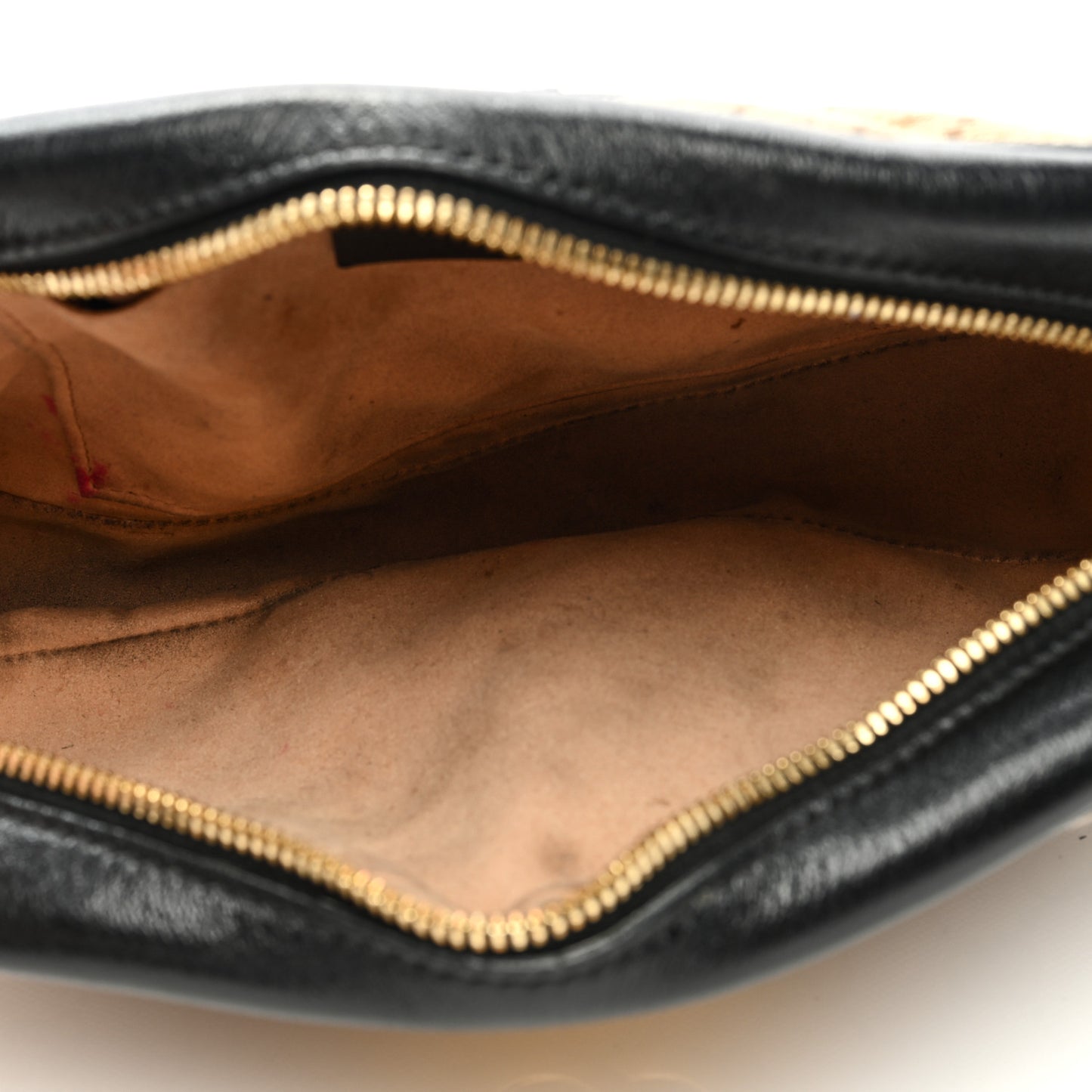 Monogram Matelasse Diagonal Small GG Marmont Chain Shoulder Bag Beige Black