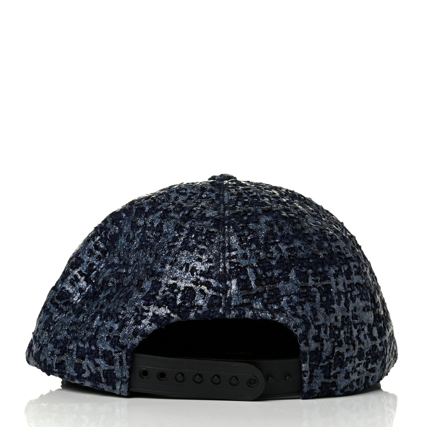 Glittered Tweed Cap Hat Navy Blue