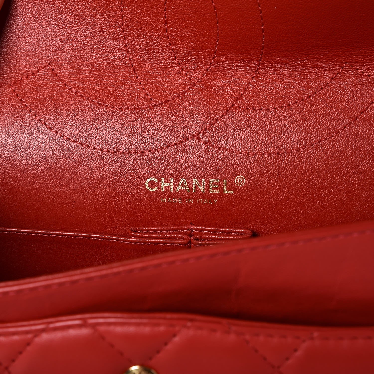 Chanel Lambskin Quilted 2.55 Reissue 227 Flap Red 7 of 8