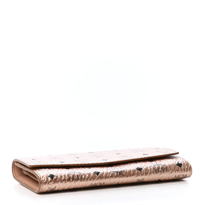 MCM Visetos Continental Flap Wallet Champagne Gold 4 of 7