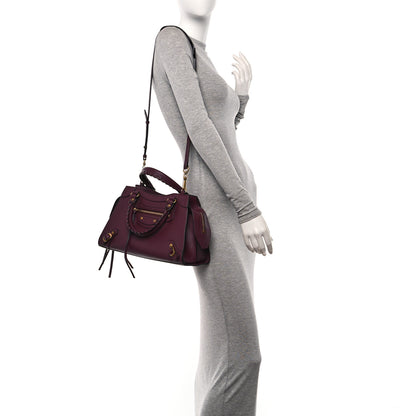 Balenciaga Smooth Calfskin Brass Hardware Neo Classic S City Burgundy 2 of 11