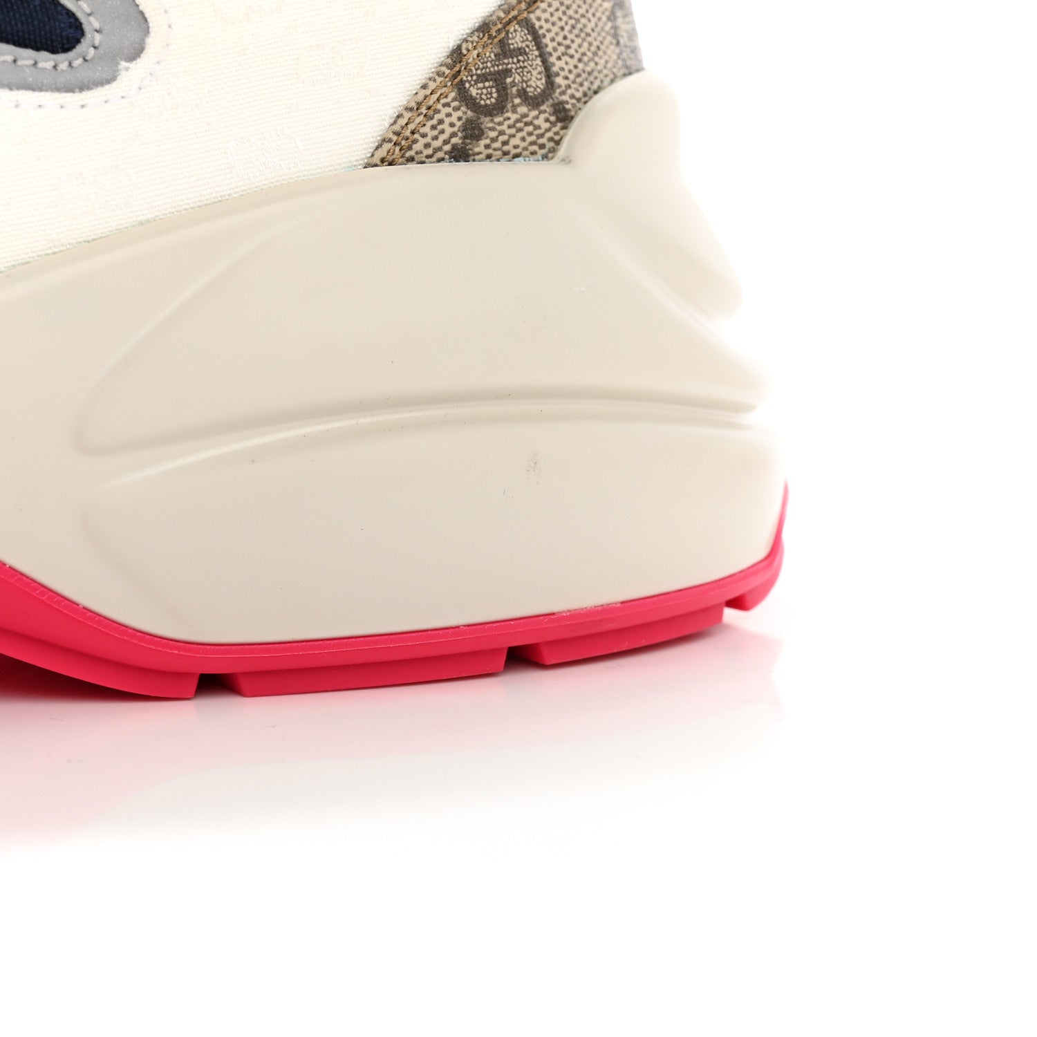 Gucci GG Supreme Monogram Mix Monogram Womens Rhyton Sneakers 39 London Blue Beige Pale Pink 14 of 16