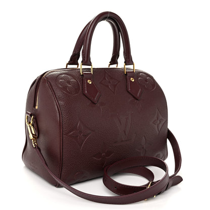 Louis Vuitton Empreinte Monogram Giant Speedy Bandouliere 25 Wine 3 of 9