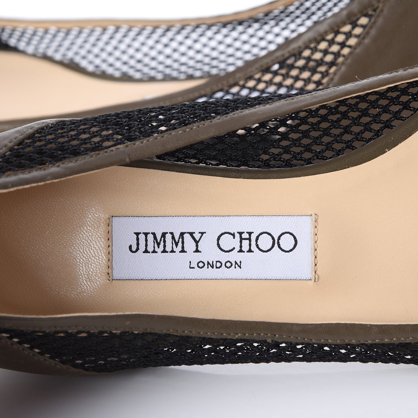 Nappa Mesh Hettie Pointed Flats 39.5 Moss