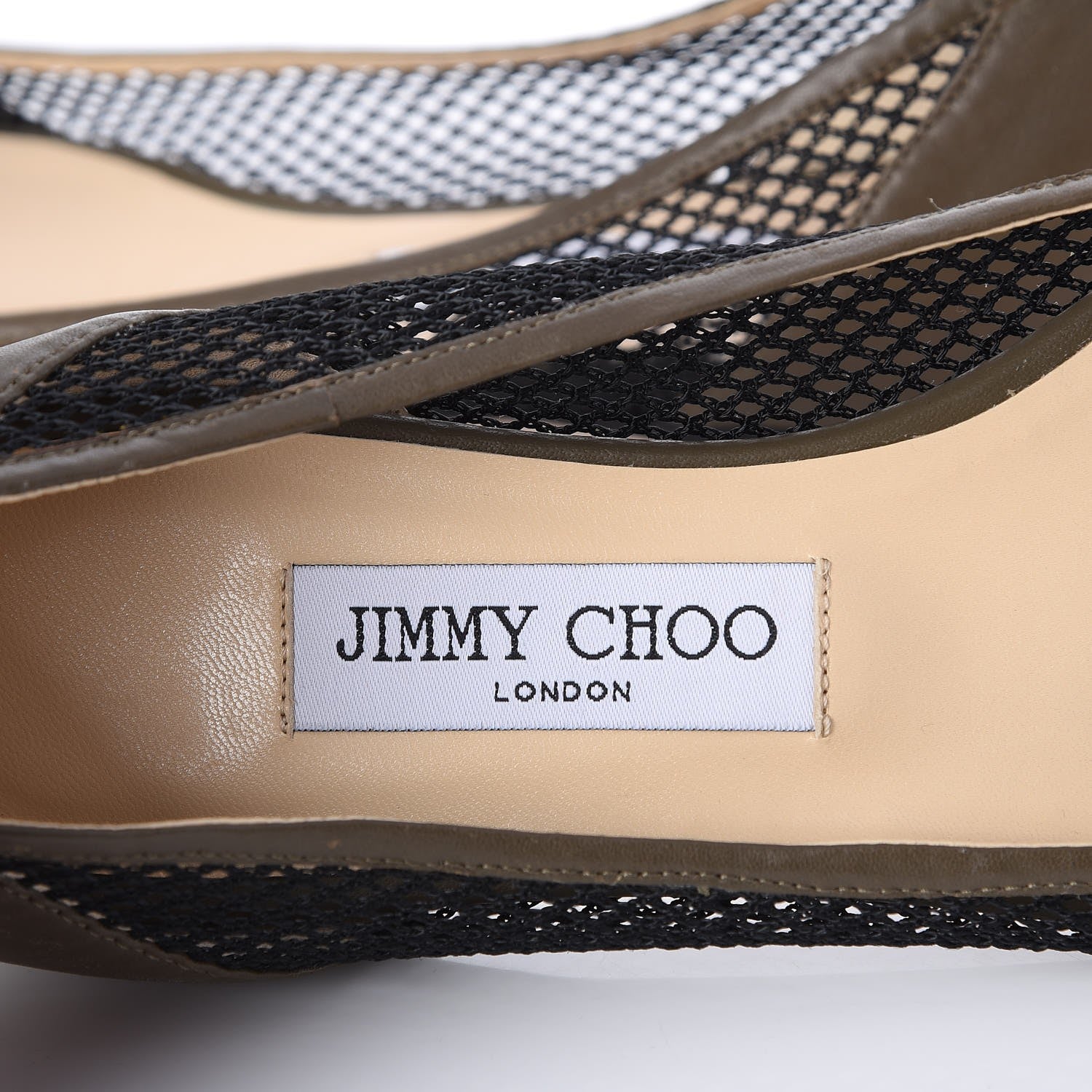 Jimmy Choo Nappa Mesh Hettie Pointed Flats 39.5 Moss 7 of 9