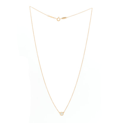 Tiffany 18K Rose Gold Diamond .24ct Elsa Peretti Diamonds by the Yard Pendant Necklace 3 of 6